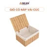 Giỏ đựng đồ có nắp ANKAN lót vải hoa cúc