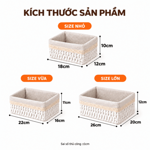 Giỏ ANKAN lót vải hoa cúc - RT182226C-basic-09-v2
