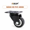 Bánh xe PVC 40mm ANKAN nền trắng, logo và tên sản phẩm trong khung bo tròn