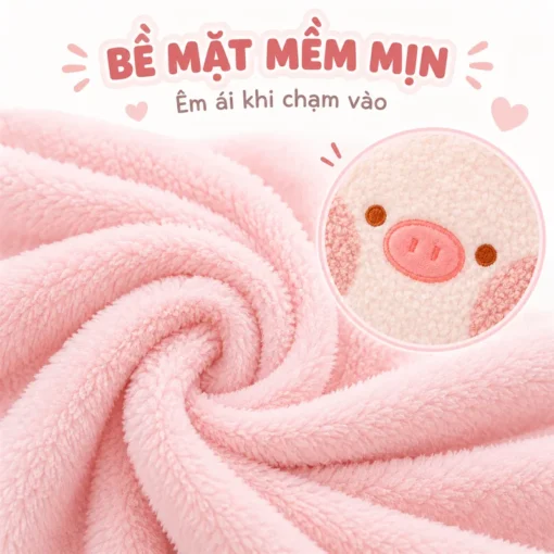Bề mặt gối Heo Hồng mềm mịn