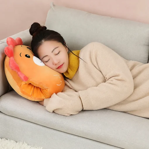 chăn gối văn phòng sư tử cam - ảnh sản phẩm 6