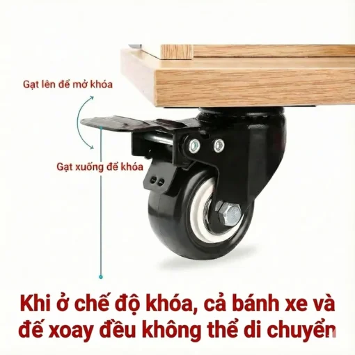 Cách gạt khóa bánh xe đầu vít - ANKAN