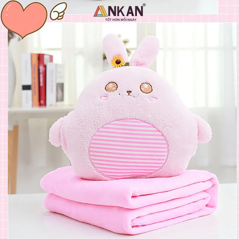 Chăn Gối Văn Phòng Thỏ Hồng ANKAN 18 Ưu điểm Chăn Gối Văn Phòng Thỏ Hồng ANKAN