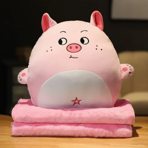 Chăn Gối Văn Phòng Heo Hồng ANKAN - ảnh thực tế 5