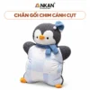 Chăn Gối Văn Phòng 3 Trong 1 Hình Chim Cánh Cụt 23 Chăn Gối Văn Phòng 3 Trong 1 Hình Chim Cánh Cụt trên nền trắng, logo ANKAN và tên mẫu trong khung bo tròn
