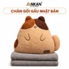 Chăn Gối Văn Phòng Gấu Nhật Bản ANKAN 3 Trong 1 trên nền trắng, logo ANKAN và tên mẫu trong khung bo tròn