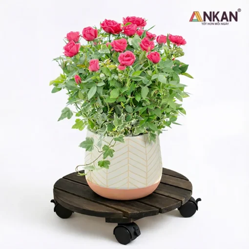 Đế Chậu Cây Tròn Đen 35cm – Tải 60kg - ảnh thực tế 5