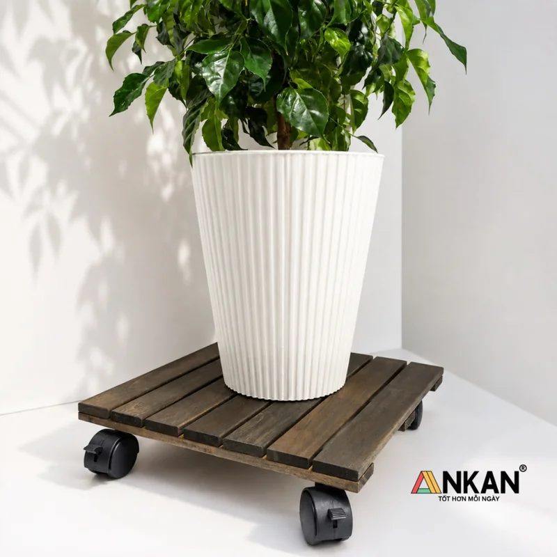 Đế Chậu Cây Vuông Đen 35cm – Tải 60kg 21 Thương hiệu ANKAN Đế Chậu Cây Vuông Đen 35cm – Tải 60kg