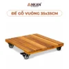 Đế Chậu Cây Vuông Vàng 35cm – Tải 120kg nền trắng, logo ANKAN