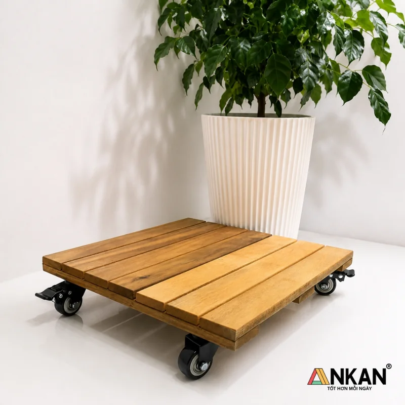 Đế Chậu Cây Vuông Vàng 35cm – Tải 120kg 3 Đế Chậu Cây Vuông Vàng 35cm – Tải 120kg - ảnh thực tế 2