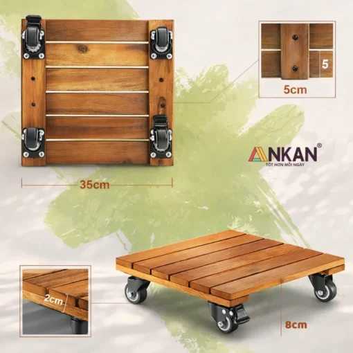 Đế Chậu Cây Vuông Vàng 35cm – Tải 120kg 14 Đế Chậu Cây Vuông Vàng 35cm – Tải 120kg - ảnh thực tế 5