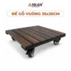 Đế Chậu Cây Vuông Đen 35cm – Tải 120kg nền trắng, logo ANKAN