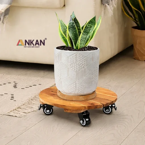 Đế Chậu Cây Tròn Vàng 40cm – Tải 120kg - ảnh thực tế 6