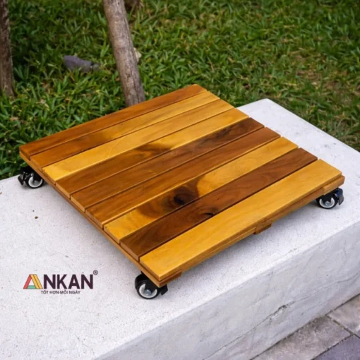 Đế Chậu Cây Vuông Vàng 50cm – Tải 120kg - ảnh thực tế 2