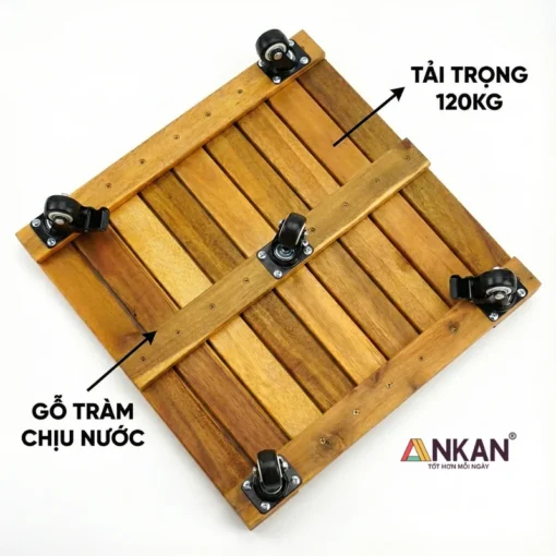 Đế Chậu Cây Vuông Vàng 50cm – Tải 120kg - ảnh thực tế 4