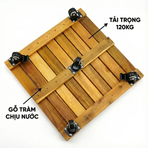 Đế Chậu Cây Vuông Vàng 45cm – Tải 120kg - ảnh thực tế 7