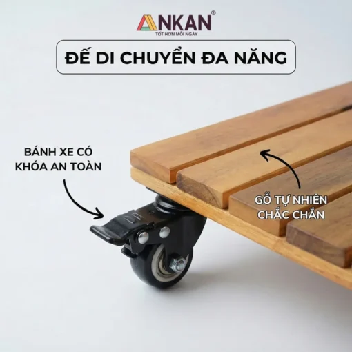 Đế Chậu Cây Vuông Vàng 45cm – Tải 120kg - ảnh thực tế 8