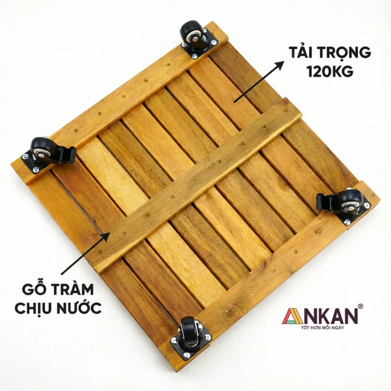 Đế Chậu Cây Vuông Vàng 40cm – Tải 120kg 3 Đế Chậu Cây Vuông Vàng 40cm – Tải 120kg - ảnh thực tế 2