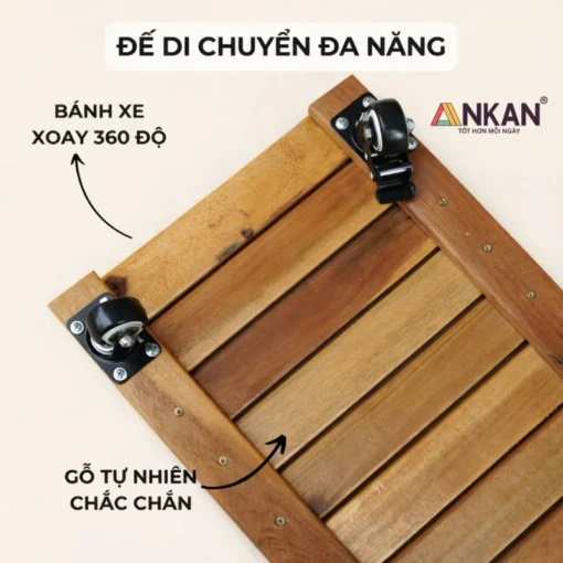 Đế Chậu Cây Chữ Nhật Vàng 30×50cm – Tải 120kg - ảnh thực tế 4
