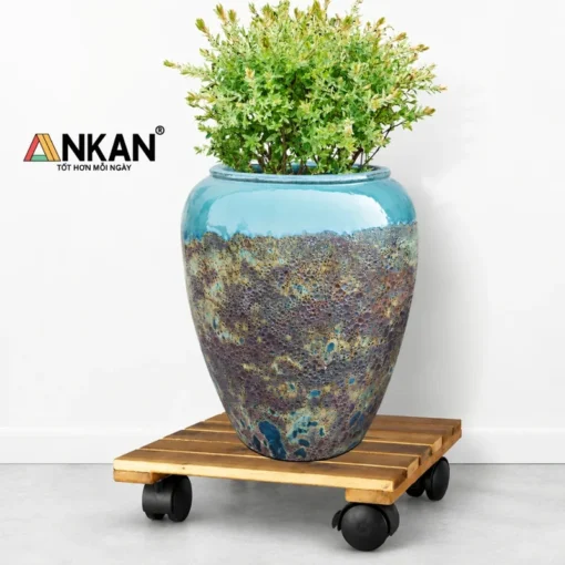 Đế Chậu Cây Vuông Vàng 30cm – Tải 60kg - ảnh thực tế 5