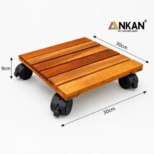 Đế Chậu Cây Vuông Vàng 30cm – Tải 60kg - ảnh thực tế 6