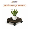 Đế Chậu Cây Tròn Đen 30cm – Tải 60kg nền trắng, logo ANKAN