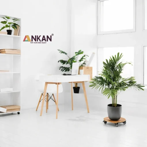 Đế Chậu Cây Tròn Vàng 30cm – Tải 120kg - ảnh thực tế 3