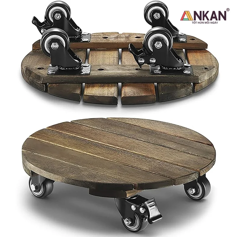 Đế Chậu Cây Tròn Đen 30cm – Tải 120kg 5 Đế Chậu Cây Tròn Đen 30cm – Tải 120kg - ảnh thực tế 4