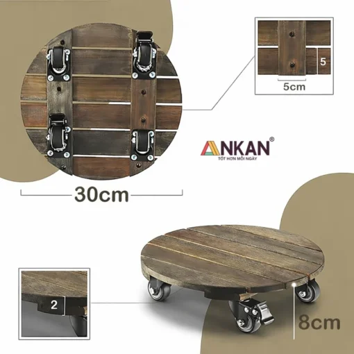 Đế Chậu Cây Tròn Đen 30cm – Tải 120kg 17 Đế Chậu Cây Tròn Đen 30cm – Tải 120kg - ảnh thực tế 8
