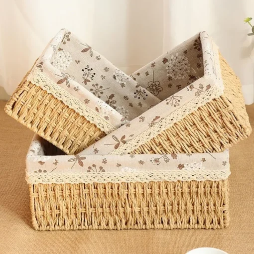 Giỏ Cỡ Lớn Khung Sắt Lót Vải ANKAN 12 Ảnh thực tế Giỏ Cỡ Lớn Khung Sắt Lót Vải ANKAN - góc 3