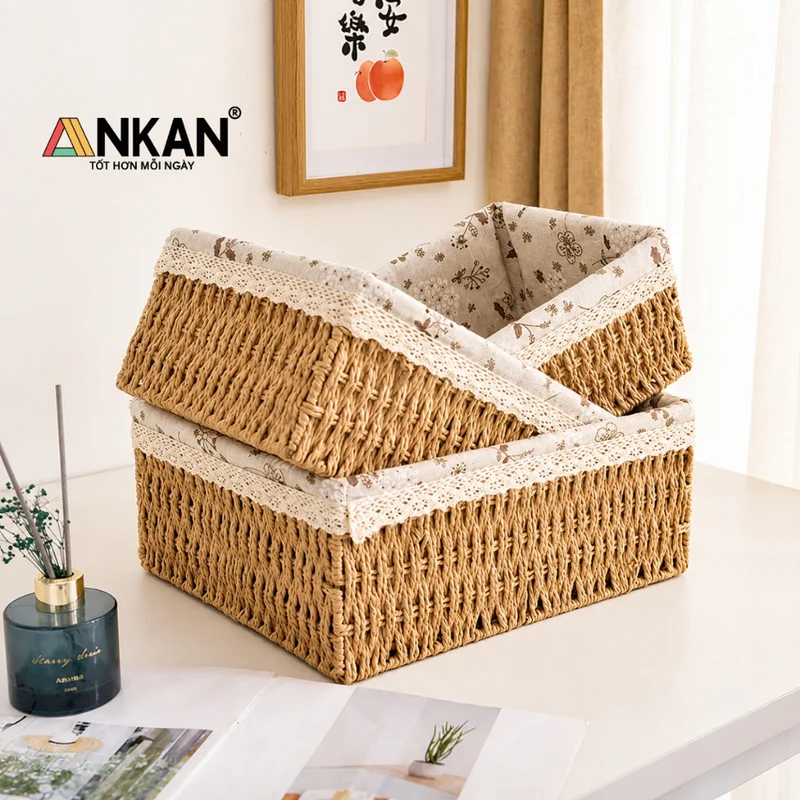 Giỏ Cỡ Lớn Khung Sắt Lót Vải ANKAN 54 Công dụng Giỏ Cỡ Lớn Khung Sắt Lót Vải ANKAN