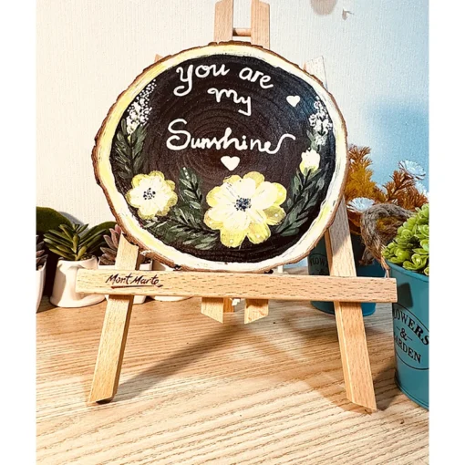 Tranh Gỗ Sunshine Vẽ Tay 18cm - ảnh thực tế 1