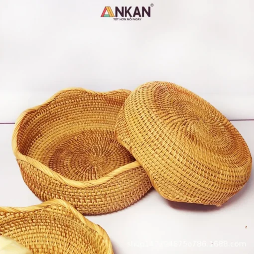 Rổ Mây Bát Sen Đựng Đồ Khô - ảnh thực tế 1