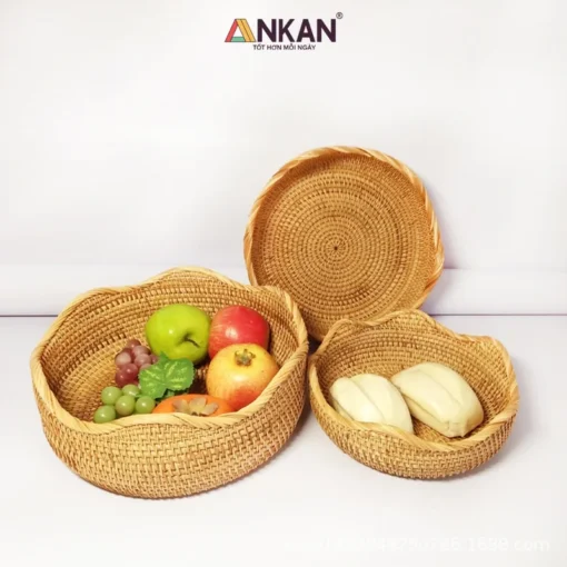 Rổ Mây Bát Sen Đựng Đồ Khô - ảnh thực tế 2