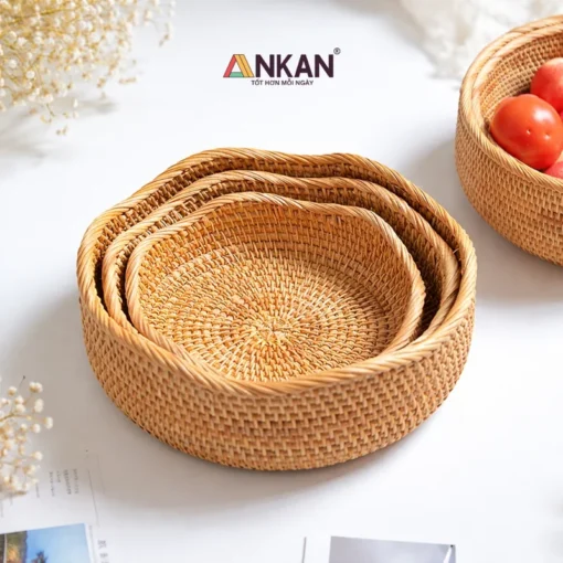 Rổ Mây Bát Sen Đựng Đồ Khô - ảnh thực tế 3