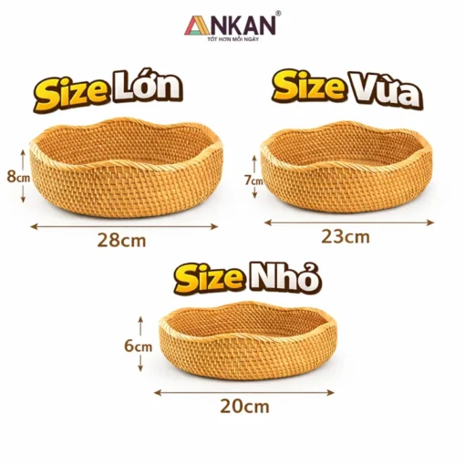 Rổ Mây Bát Sen Đựng Đồ Khô - ảnh thực tế 4