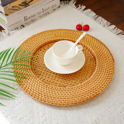 Dĩa Mây Tự Nhiên Đan Thưa 33cm 11 Dĩa Mây Tự Nhiên Đan Thưa 33cm - ảnh thực tế 2