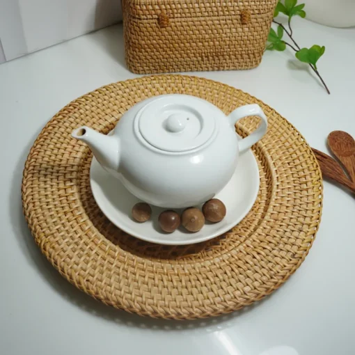 Dĩa Mây Tự Nhiên Đan Thưa 33cm 16 Dĩa Mây Tự Nhiên Đan Thưa 33cm - ảnh thực tế 7