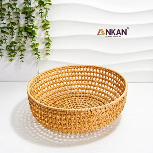 Bộ 3 Rổ Mây Đan Thưa Tự Nhiên - ảnh thực tế 8
