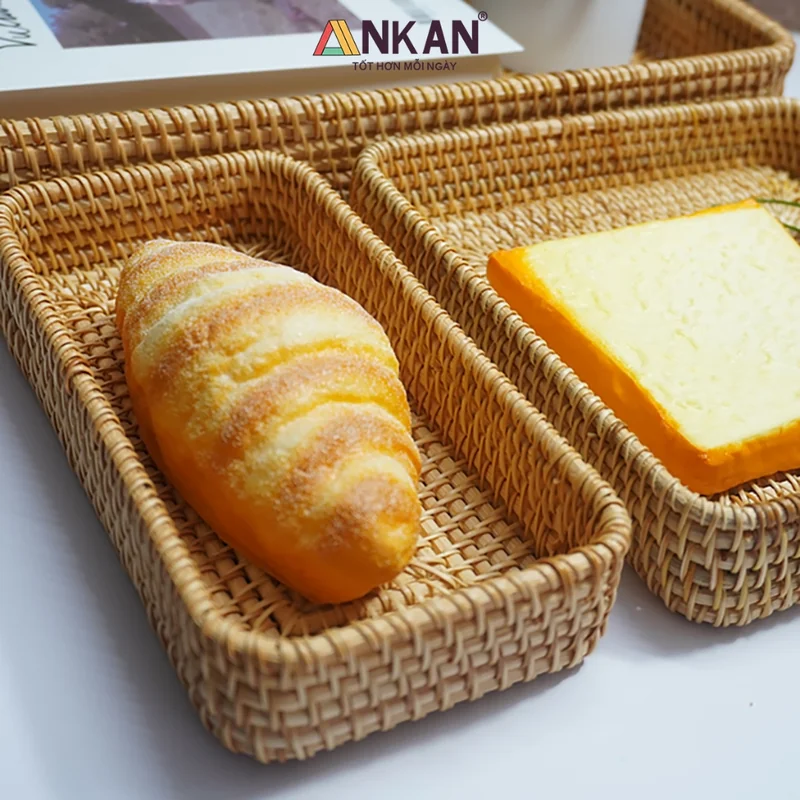 Bộ 3 Khay Mây Vuông Và Chữ Nhật 20 Công dụng Bộ 3 Khay Mây Vuông Và Chữ Nhật