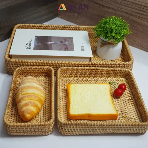 Bộ 3 Khay Mây Vuông Và Chữ Nhật 17 Bộ 3 Khay Mây Vuông Và Chữ Nhật - ảnh thực tế 8