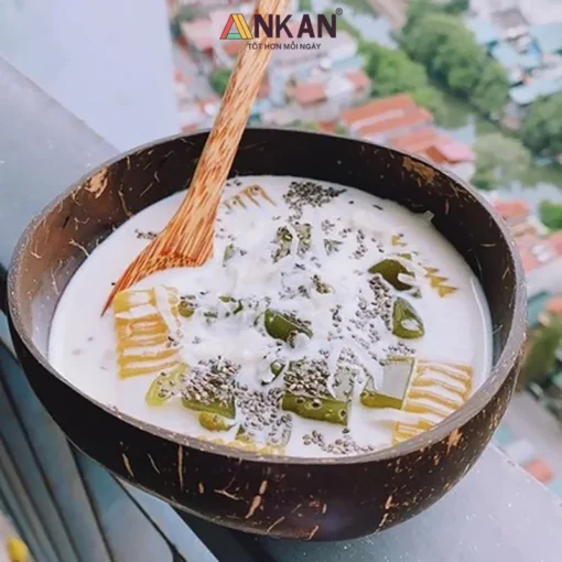 Bát Gáo Dừa Kèm Muỗng ANKAN - ảnh thực tế 3