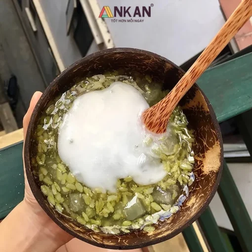 Bát Gáo Dừa Kèm Muỗng ANKAN - ảnh thực tế 7