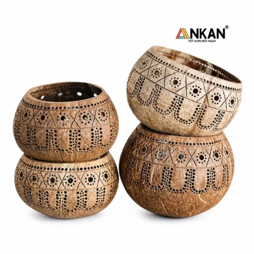 Đèn Gáo Dừa Hoa Cúc ANKAN - ảnh thực tế 1
