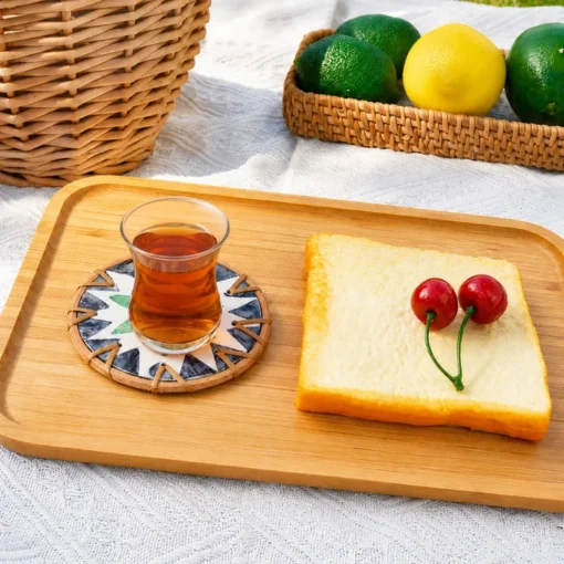 Lót Ly Mây Khảm Trai ANKAN 10cm - ảnh thực tế 6