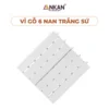 Vỉ Gỗ 6 Nan Trắng Snow 30×30cm nền trắng, logo ANKAN