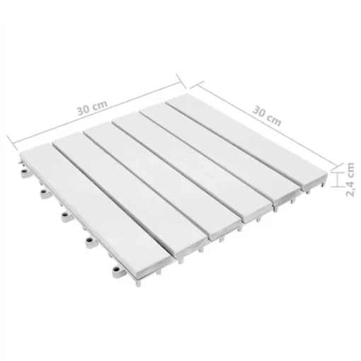 Vỉ Gỗ 6 Nan Trắng Snow 30×30cm - ảnh thực tế 3