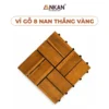 Vỉ Gỗ 8 Nan Thẳng Vàng 30×30cm nền trắng, logo ANKAN
