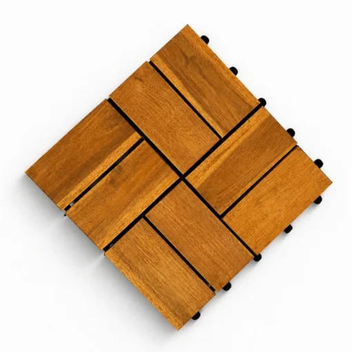 Vỉ Gỗ 8 Nan Thẳng Vàng 30×30cm - ảnh thực tế 1