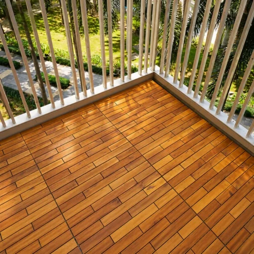 Vỉ Gỗ 15 Nan Vàng 60×30cm - ảnh thực tế 1